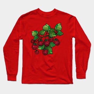 a branch of raspberry red berries Long Sleeve T-Shirt